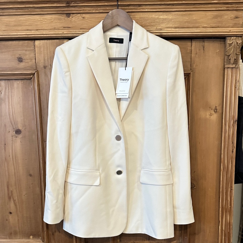 Theory Cream Two-Button Blazer - image 3